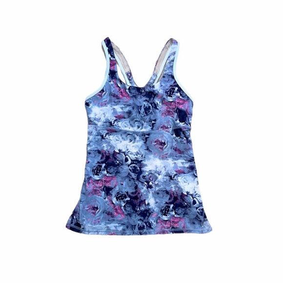 Lululemon Crossback Tank floral mirage navy white - Picture 1 of 12